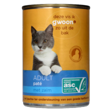 g'woon kattenvoer in blik